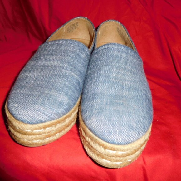 9.5M NATURALIZER PLATFORM ESPADRILLE DENIM BLUE FABRIC THEA - Picture 11 of 12